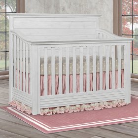 Evolur Waverly 5-in-1 Full Panel Convertible Crib, Weathered White