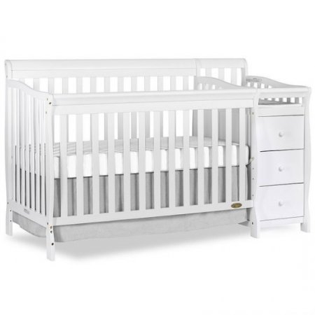 Dream On Me Brody 5 in 1 Convertible Crib, White