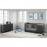 Graco Remi 4-in-1 Convertible Crib and Changer with Drawer, Gray