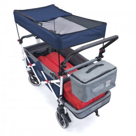 Push and Pull Titanium Stroller Wagon by Creative Outdoor Navy Blue