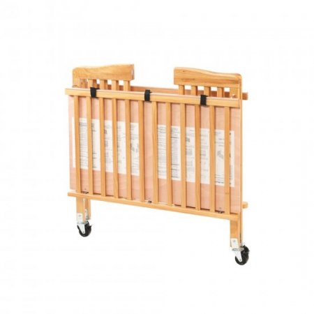 L.A. Baby Compact Folding Wood Commercial Crib - Natural