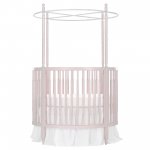 Dream On Me Sophia Posh Circular Mini Crib, Blush Pink