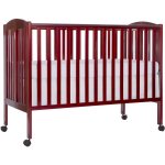 Dream On Me 2-in-1 Folding Full-Size Crib Cherry