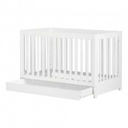 South Shore Yodi Crib with Drawer , White