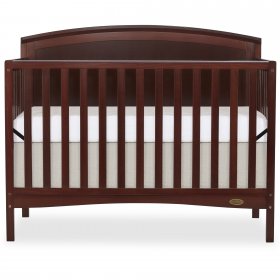 Dream On Me Eden 5-in-1 Convertible Full Panel Crib in Espresso