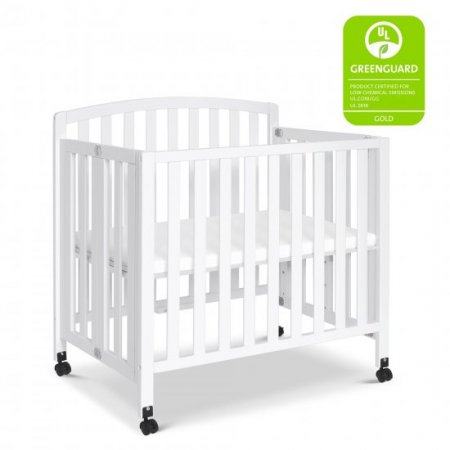 DaVinci Dylan 3-in-1 Folding Portable Mini Crib and Twin Bed, White