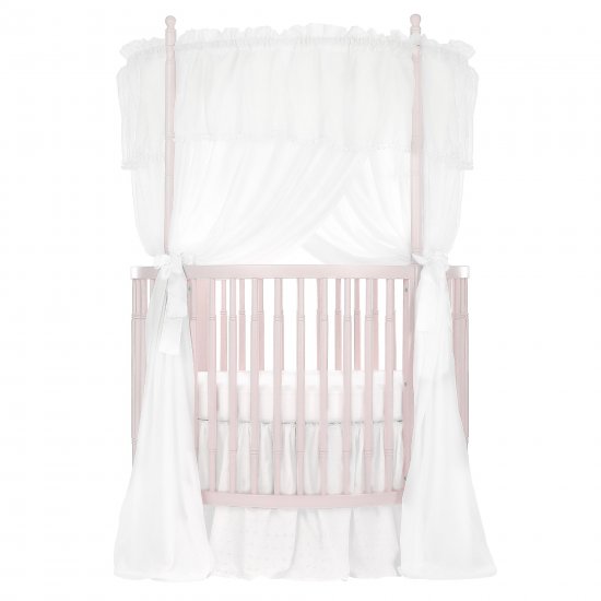 Dream On Me Sophia Posh Circular Mini Crib, Blush Pink