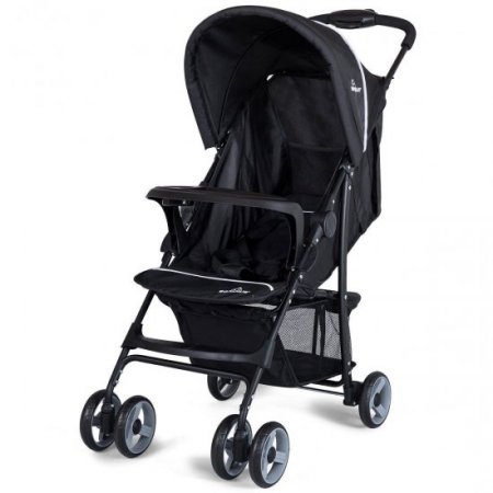 5-Point Safety System Foldable Lightweight Baby Stroller Black