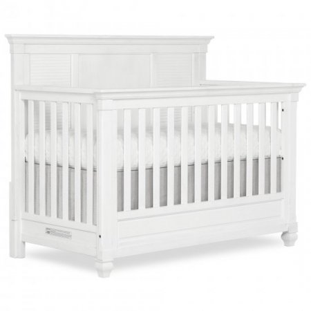 evolur Signature Cape May 5 In 1 Full Panel Convertible Crib, Weathered White