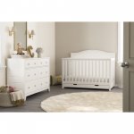 Storkcraft Moss 4-in-1 Convertible Crib with Drawer, White