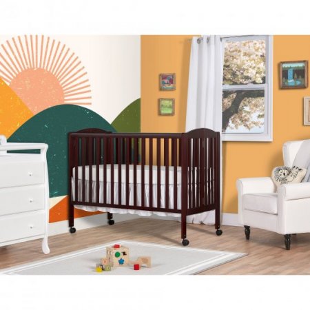 Dream On Me 2-in-1 Folding Full-Size Crib Espresso