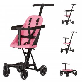 Dream On Me Coast Rider | Travel Stroller | Lightweight Stroller | Compact | Portable | Vacation Friendly Stroller, Pink