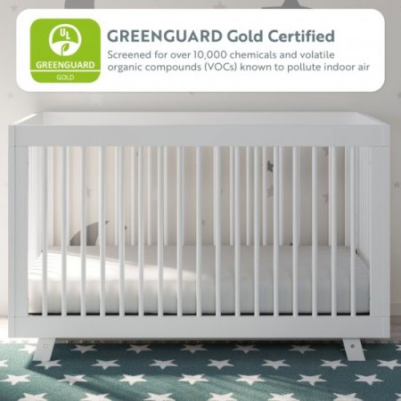 Storkcraft Beckham 3-in-1 Convertible Crib, White, Greenguard Gold Certified