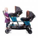 Joovy Big Caboose Graphite Sit and Stand Triple Stroller, Turquoise