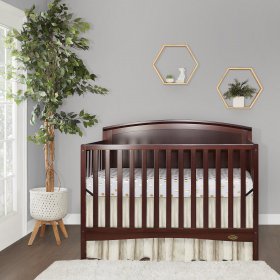 Dream On Me Eden 5-in-1 Convertible Full Panel Crib in Espresso