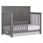 evolur Belmar Flat 5 in 1 Convertible Crib - Rustic Grey