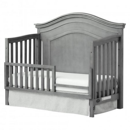 evolur Adora Curve Top Convertible Crib, Storm Gray