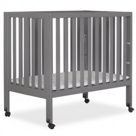 Dream On Me Jett Non-Full Size Folding Crib In Storm Grey