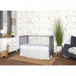 Evolur Acrylic Millennium 4 in 1 Convertible Crib in Pebble Grey