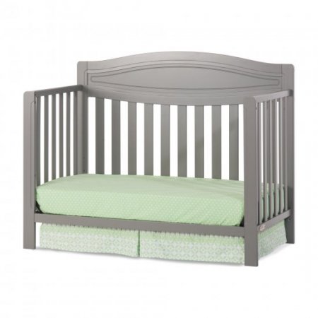 Child Craft Dresden 4-in-1 Convertible Crib, Cool Gray