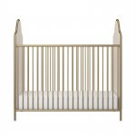 Rosebery Kids Contemporary Upholstered Convertible Gold Metal Crib