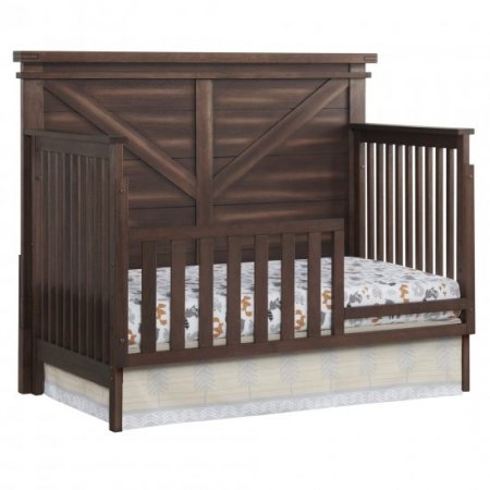 Oxford Baby Rhinebeck 4-in-1 Convertible Crib, Farmhouse Brown