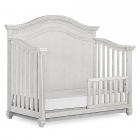 evolur Madison 5 in 1 Curved Top Convertible Crib, Antique Grey Mist