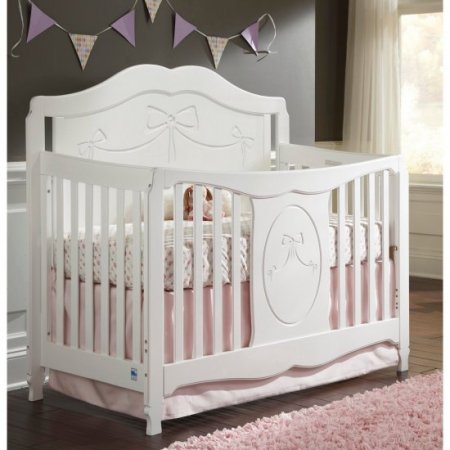 Storkcraft Princess 4 in 1 Convertible Baby Crib, White