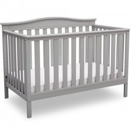 Delta Children Independence 4-in-1 Convertible Crib, Grey