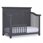 Evolur Madison 5 in 1 Flat Top Convertible Crib, Weathered Grey