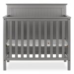 Dream On Me Ava 4-in-1 Convertible Mini Crib, Steel Grey