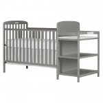 Dream On Me Anna 4-in-1 Convertible Crib and Changer, Steel Gray