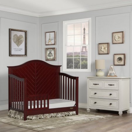 Slumber Baby Ella 5 in 1 Convertible Crib , Cherry