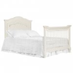 Evolur Aurora Deluxe Edition 5 in 1 Curved Convertible Crib I Fairytale Nursery I Easily Converts to Toddler Bed, 3-Position Adjustable Mattress Support I Curved Headboard And Footboard in Ivory Lace