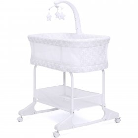 Delta Children SleepCool Rocking Bassinet with Airflow Mesh, Fresco