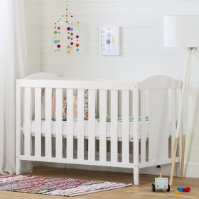 South Shore Reevo 3-in-1 Convertible Crib White