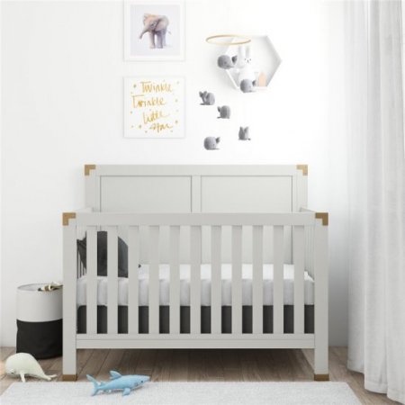 Rosebery Kids Transitional 5-in-1 Convertible Crib in Graphite Grey