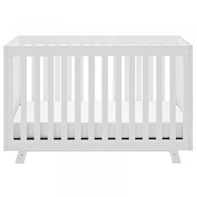 Rosebery Kids Traditional Wood 3 in 1 Convertible Crib in White