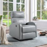 Suite Bebe Aubrey Fabric Recliner, Gray