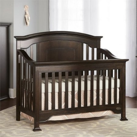 Evolur Sawyer 5 In 1 Convertible Crib-Finish:Caf