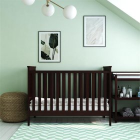 Rosebery Kids Contemporary 3 in 1 Convertible Crib in Espresso