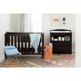 South Shore Angel Convertible Crib - Espresso