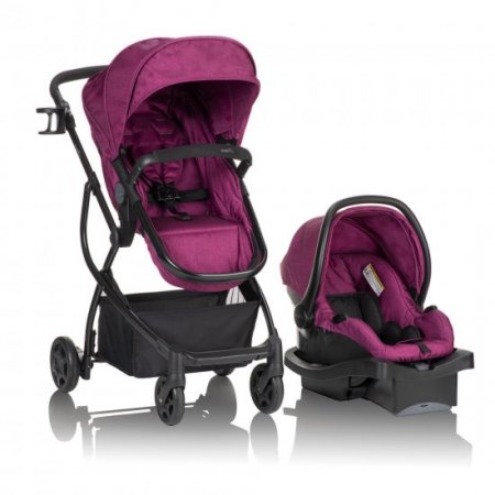 Evenflo Urbini Omni Plus Travel System Stroller, Raspberry Pink