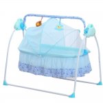 Aohuada Electric Baby bassinet Swing, Music Remoter Control Sleeping Basket Bed