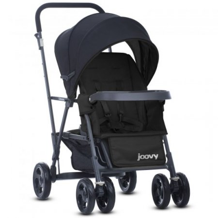 Joovy Caboose Graphite Sit and Stand Tandem Stroller, Black