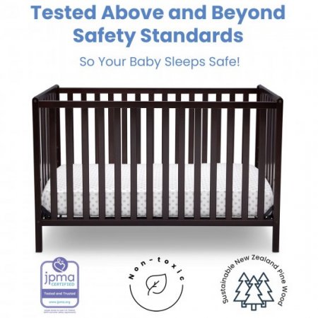 Delta Children Heartland 4-in-1 Convertible Crib, Espresso