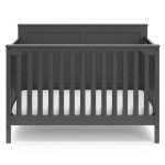 Baby Crib with Changing Table 2 Piece Set in Slate Gray