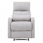 Suite Bebe Aubrey Recliner in Blanco White Fabric