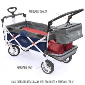 Push Pull SILVER SERIES Folding Wagon NAVY 905102