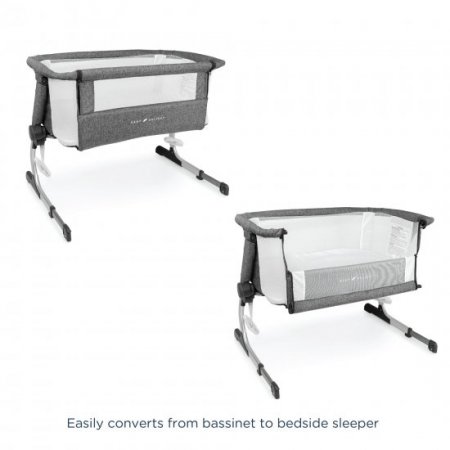 Baby Delight Beside Me Dreamer Bassinet & Bedside Sleeper, Charcoal Tweed Fashion, Designed for Babies 0-5 Months